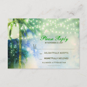 carte du mariage de plage RSVP