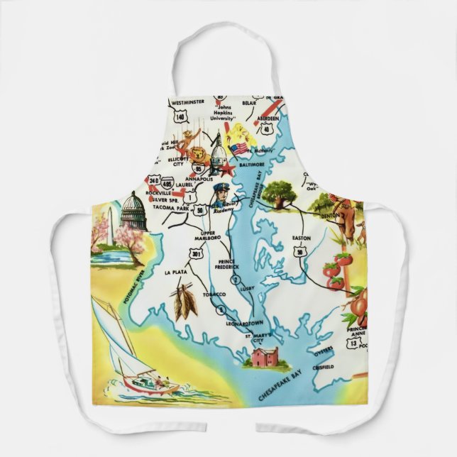 Carte du Maryland tablier (Recto)