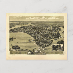 Carte du Massachusetts de Onset Bay Grove Wareham