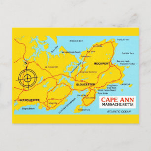 Carte du Massachusetts du Cap Ann