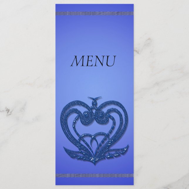 carte du menu du dîner (Devant)