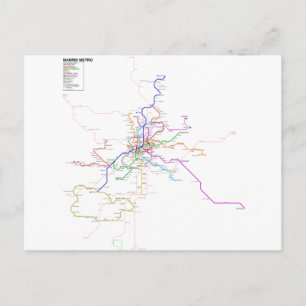 Carte du métro Madrid (Espagne)