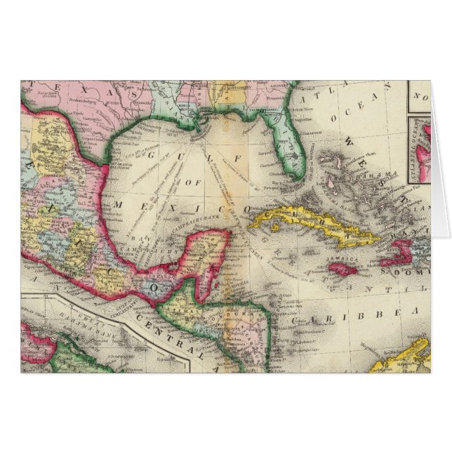 Carte Du Mexique, Amérique Centrale (Devant horizontal)