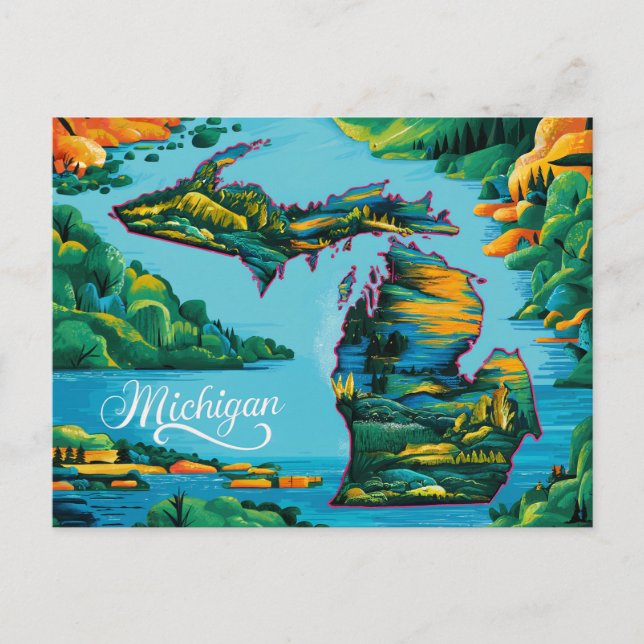 Carte du Michigan (Devant)
