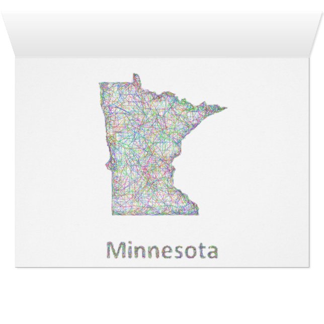Carte du Minnesota (Intérieur Horizontal (Bas))