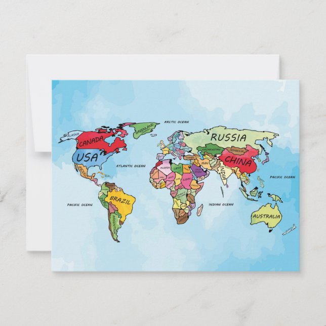 Carte du monde (Devant)
