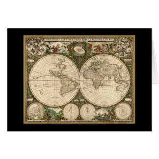 Carte du monde 1660 par Frederick de Wit