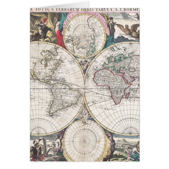 Carte du monde 1685 de Bormeester (Devant)