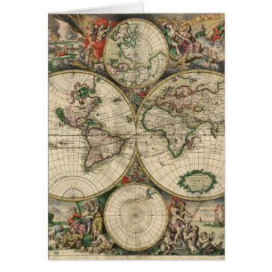 Carte du monde à partir de 1689