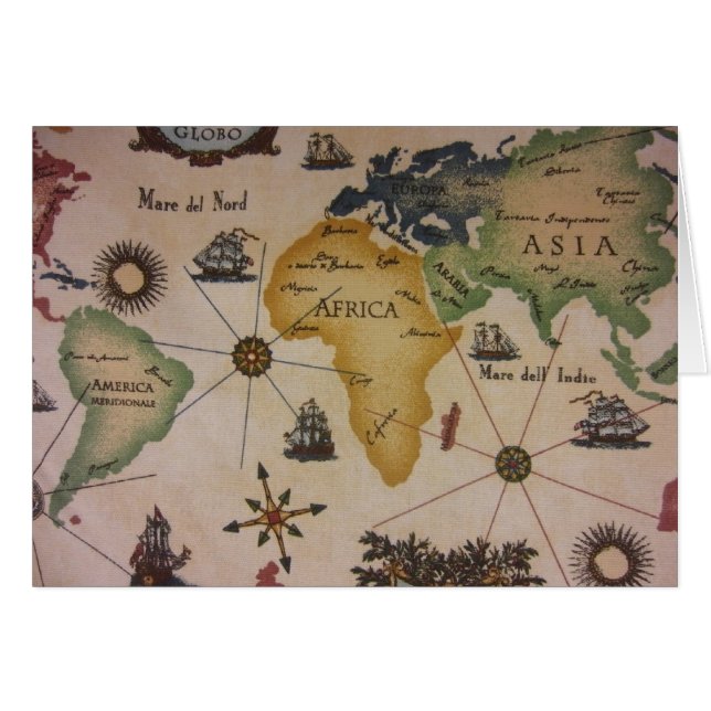 Carte du monde - Afrique (Devant horizontal)