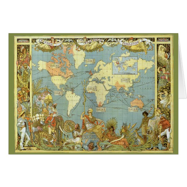 Carte du monde antique de l'Empire britannique, 18 (Devant horizontal)