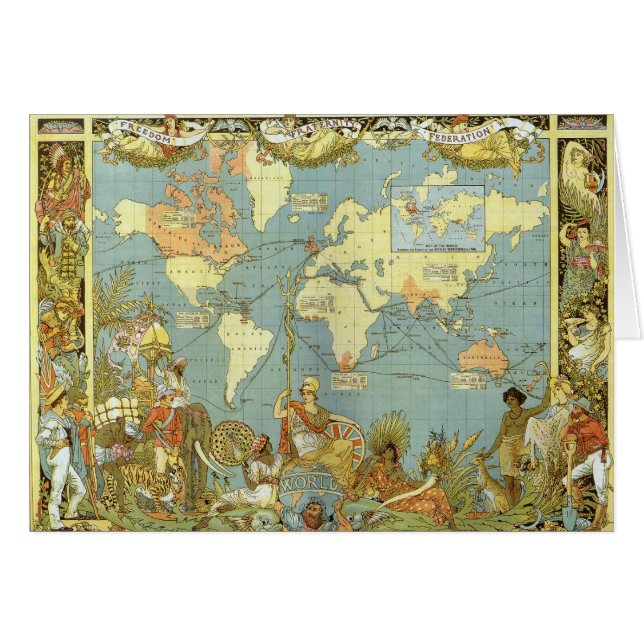 Carte du monde antique de l'Empire britannique, 18 (Devant horizontal)