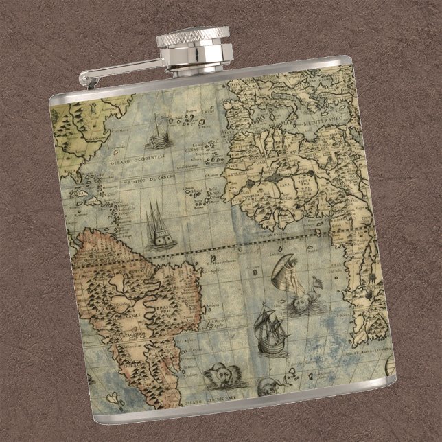 Carte du monde antique élégant flacon (Créateur téléchargé)