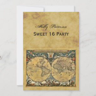 Carte du monde antique, en détresse BG V Sweet 16