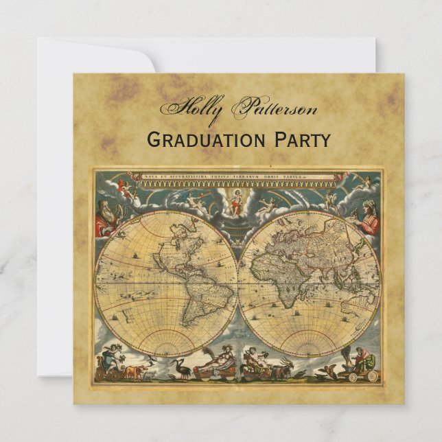 Carte du monde antique, Graduation de BG SQ en dét (Devant)