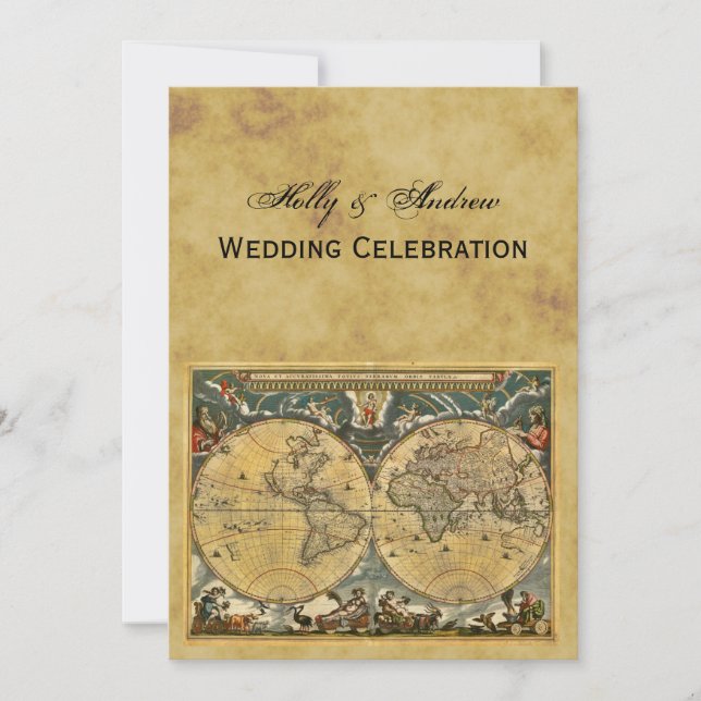 Carte du monde antique, Mariage BG en détresse (Devant)