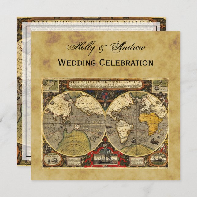 Carte du monde antique n°2, Mariage de BG en détre (Devant / Derrière)