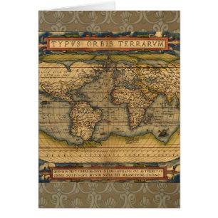 Carte du monde Antique Ortelius Europe Voyage
