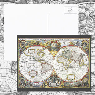 Carte du monde antique par Hendrik Hondius, 1630