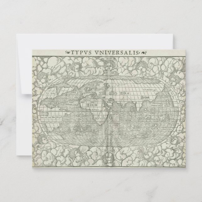 Carte du monde antique par Sebastian Münster vers  (Devant)