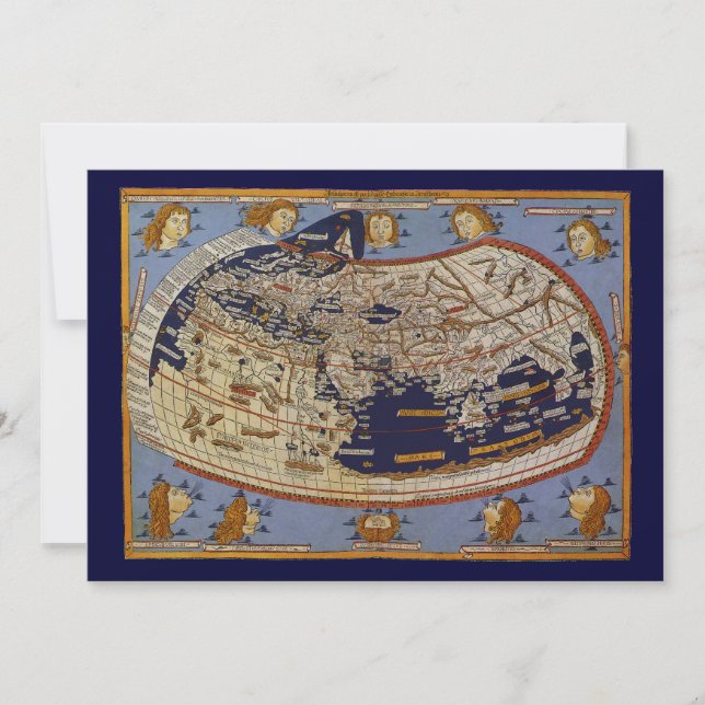 Carte du monde antique ptolemaïque, Johannes d'Arn (Devant)