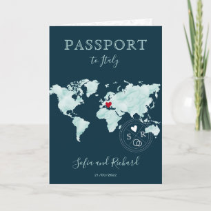 Carte du monde aquarelle de destination de mariage