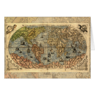 Carte du monde Atlas historique Vintage