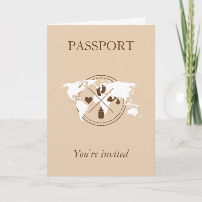 Carte du monde Baby shower des filles de voyage Be (Devant)