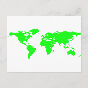 Carte du monde blanc vert