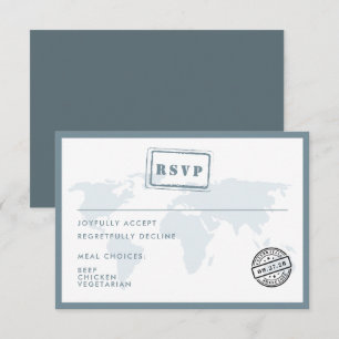 Carte du monde bleu Destination Date de mariage Ti