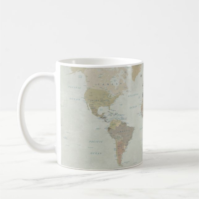 Carte du monde Café Mug (Gauche)