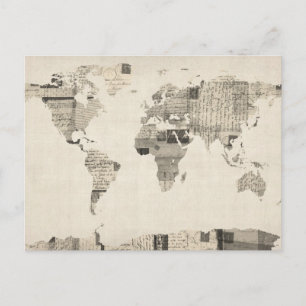 Carte du Monde Carte des Anciennes Cartes Postales