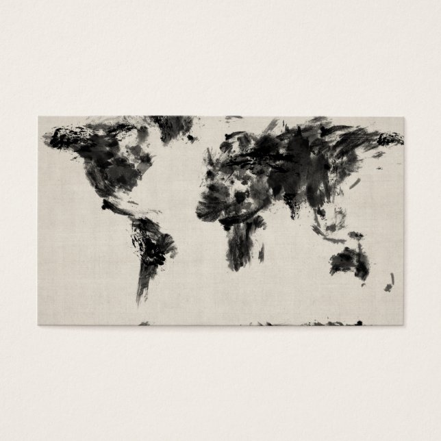 Carte du Monde Carte Peinture Abstraite foncée (Devant)