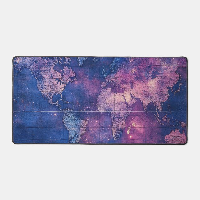 Carte du monde céleste vintage Royal Purple (Recto)
