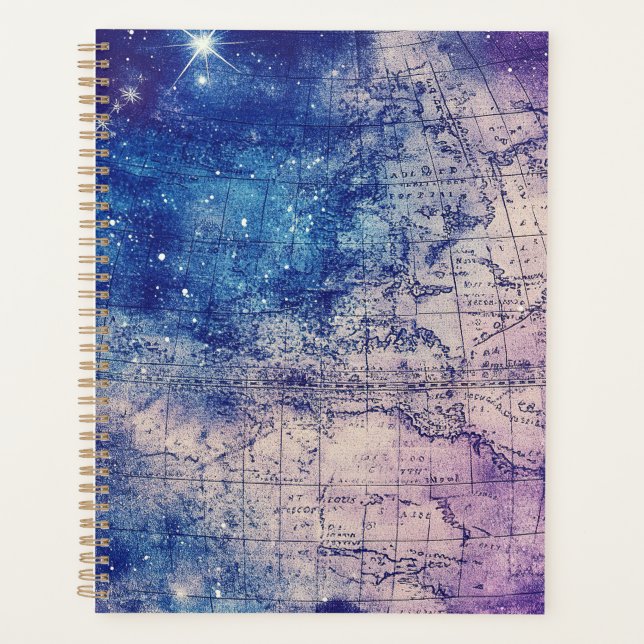 Carte du monde céleste violet mystique (Devant)