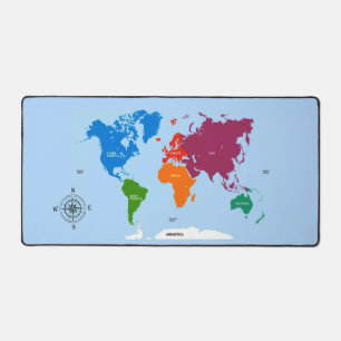 Carte du monde colorée