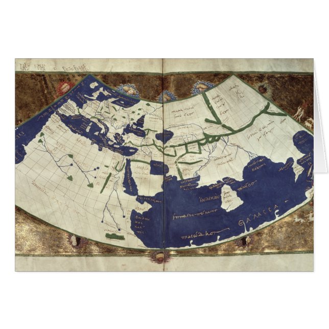 Carte du monde connu, de 'Geographia (Devant horizontal)