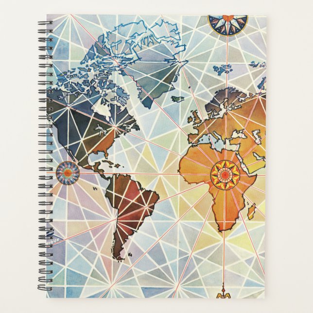 Carte du monde d'Air Afrique (Devant)