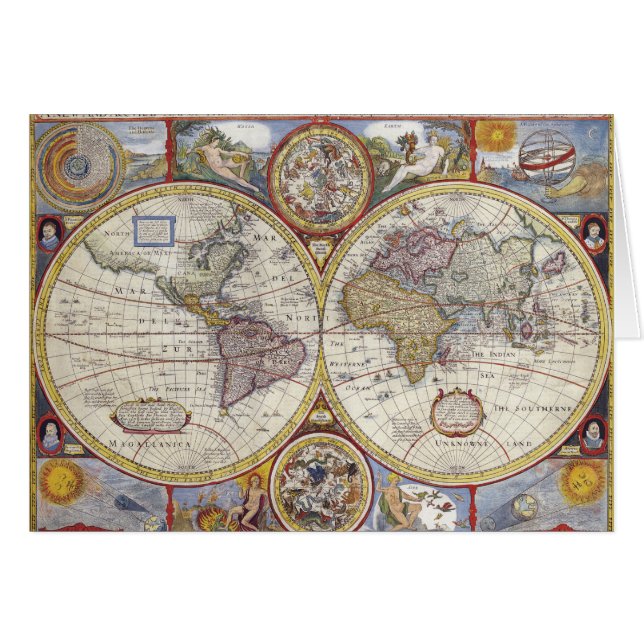 Carte du monde de 1626 (Devant horizontal)