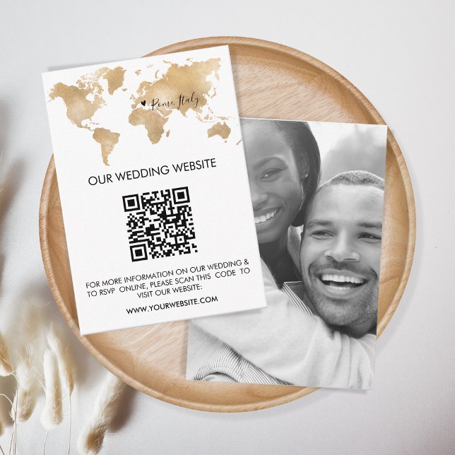 Carte du monde de destination de mariage Code QR  (Créateur téléchargé)
