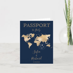 Carte du monde de destination Mariage de passeport