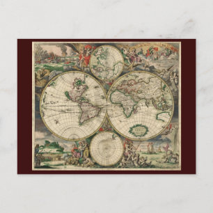 Carte du monde de Gerard Van Schagen, 1689
