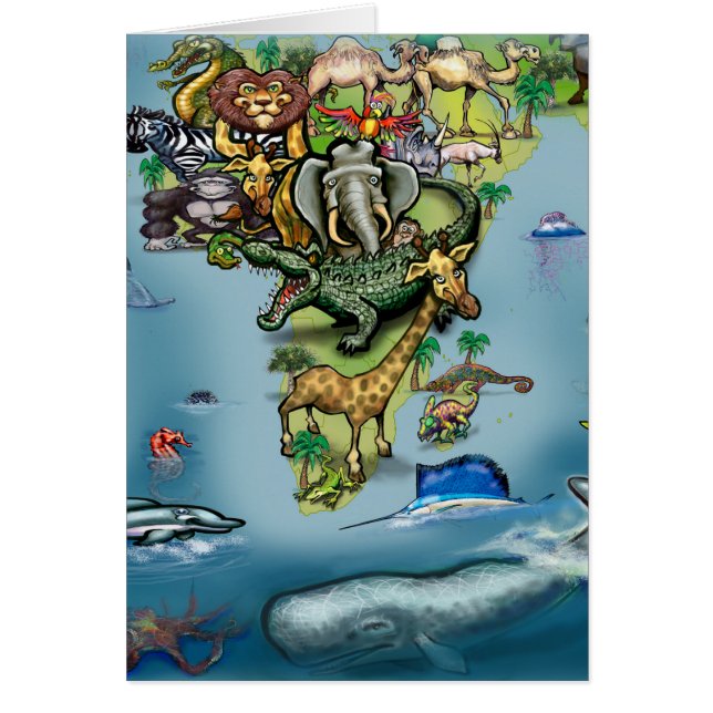 Carte du monde de l'Afrique de l'Océanie (Devant)