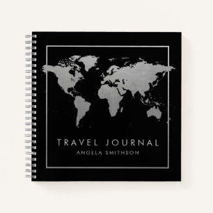 Carte du monde de l'argent et du monde noir Carnet