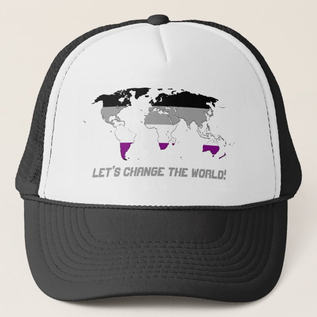 Carte du monde de l'Asexualité pride Casquette (Devant)