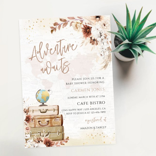 Carte du monde de l'aventure pour Baby Shower (Créateur téléchargé)