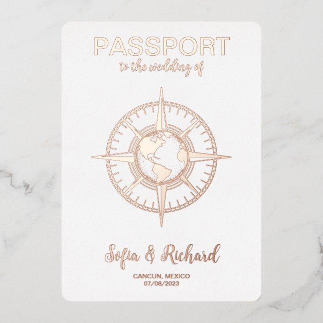 Carte du monde de mariage de destination de passep (Recto)