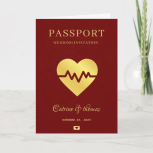 Carte du monde de passeport rouge de destination d