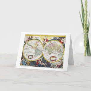 Carte du monde, début du 18ème siècle (gravure