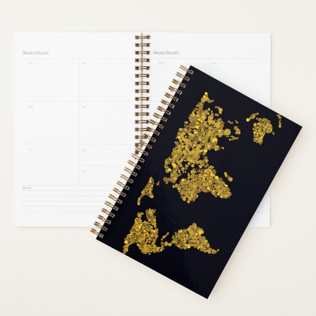 Carte du monde des points d'or (Devant avec enveloppe)